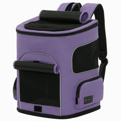 PETSFIT dog backpack carrier front view shows ergonomic support for comfortable outings.