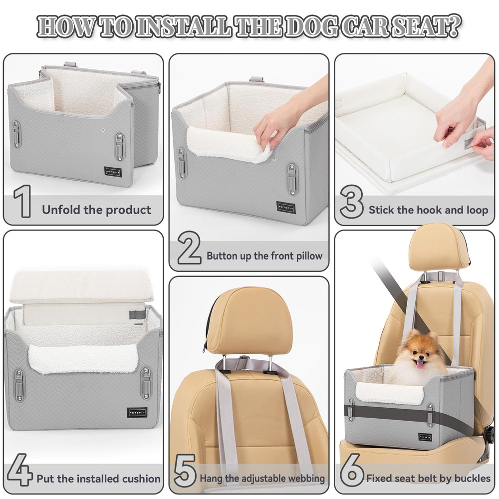 Petsfit PETSFIT dog booster car seat two elevated modes for varied viewing angles