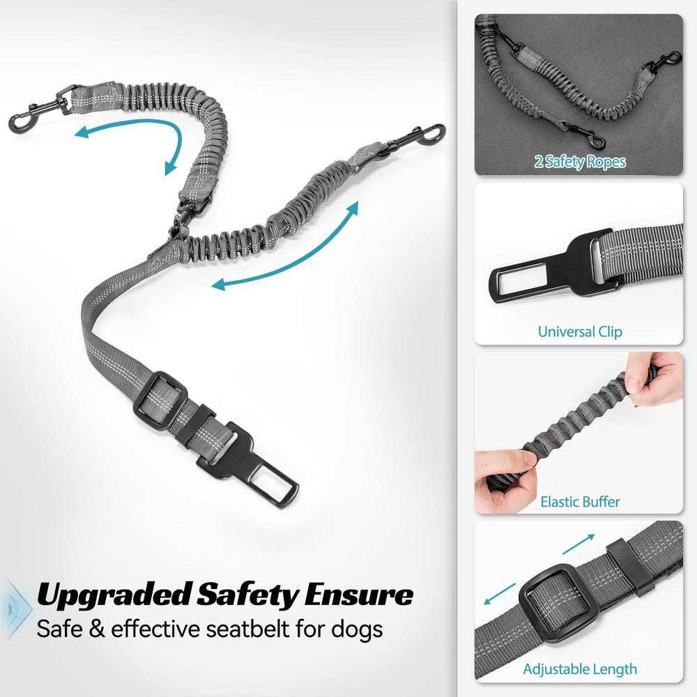 Petsfit booster seat elastic safety rope cushions movement during braking