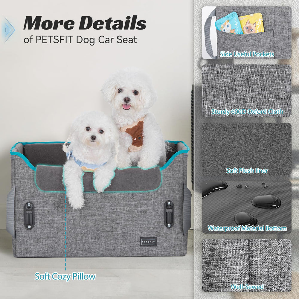 Petsfit booster seat Oxford fabric and fleece for pet comfort