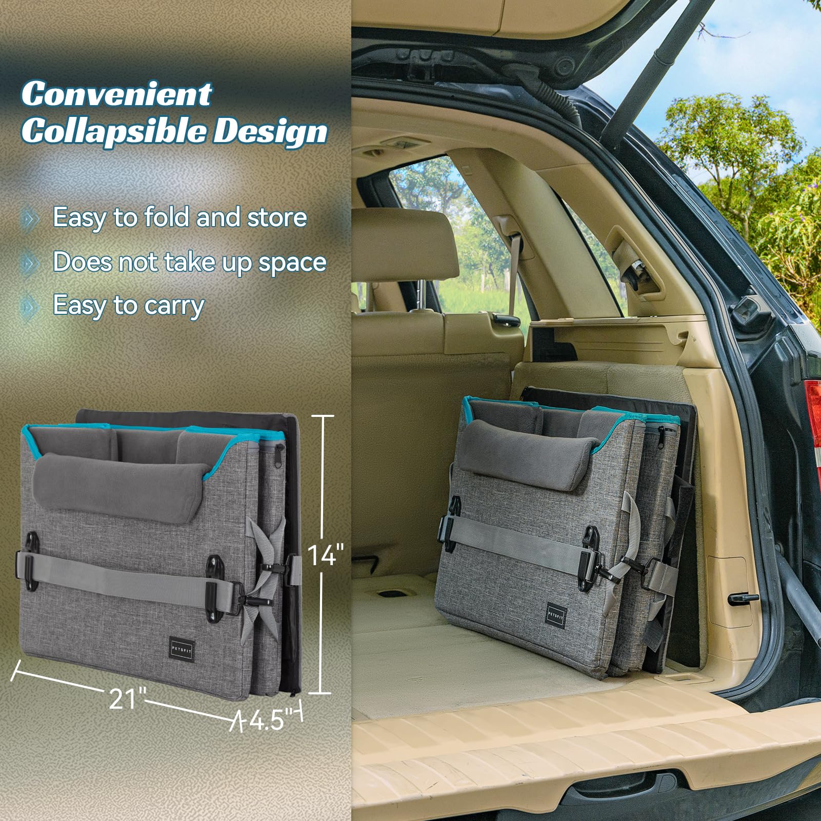 Petsfit booster seat supports up to two dogs for shared rides