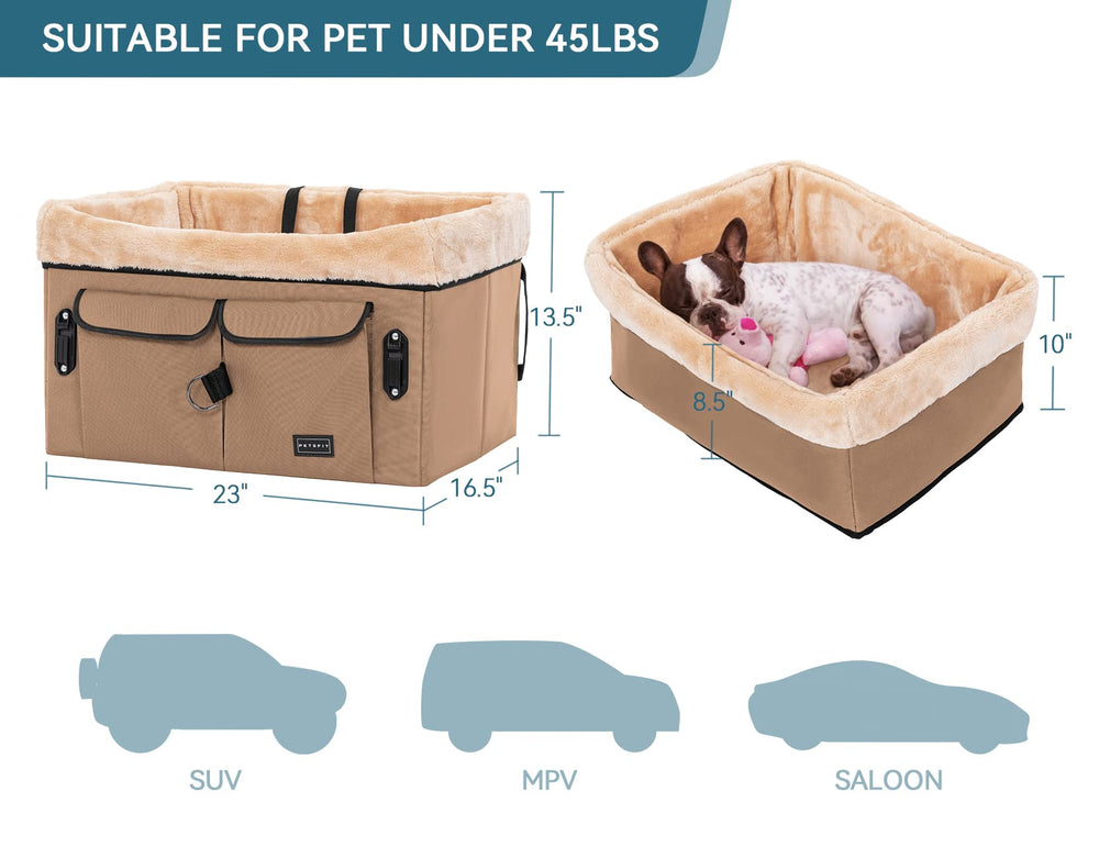 Petsfit booster seat features soft edges for comfort