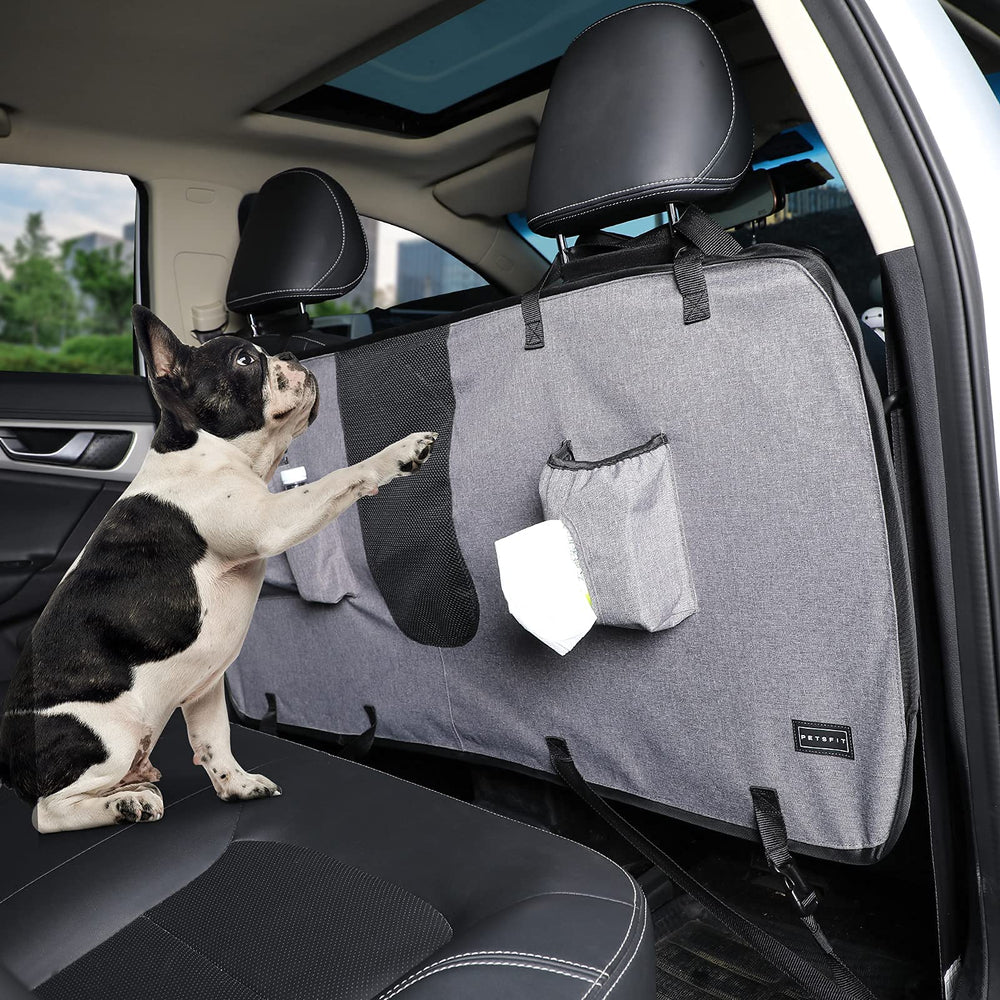 Petsfit dog car barrier backseat mesh keeps your pup secure while you focus on the road.