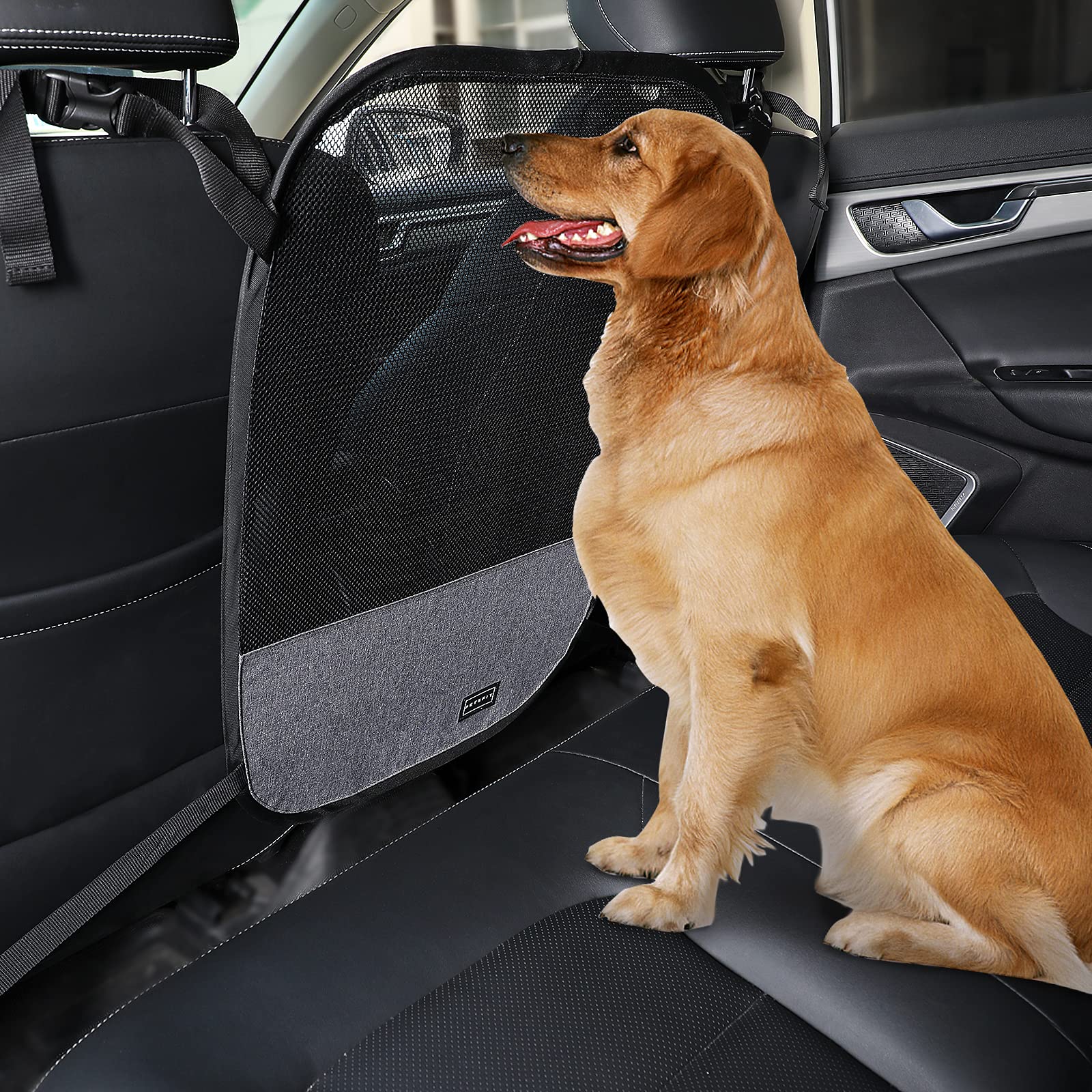 Petsfit dog car barrier backseat mesh keeps your pup secure during rides