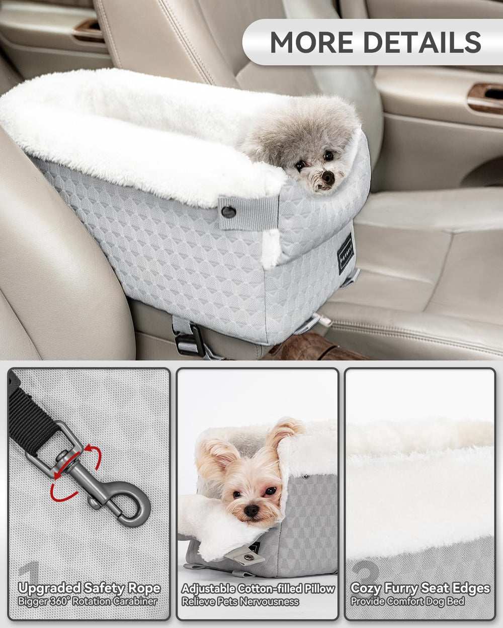 PETSFIT dog car seat in car fit suits cars, SUVs, wagons and trucks