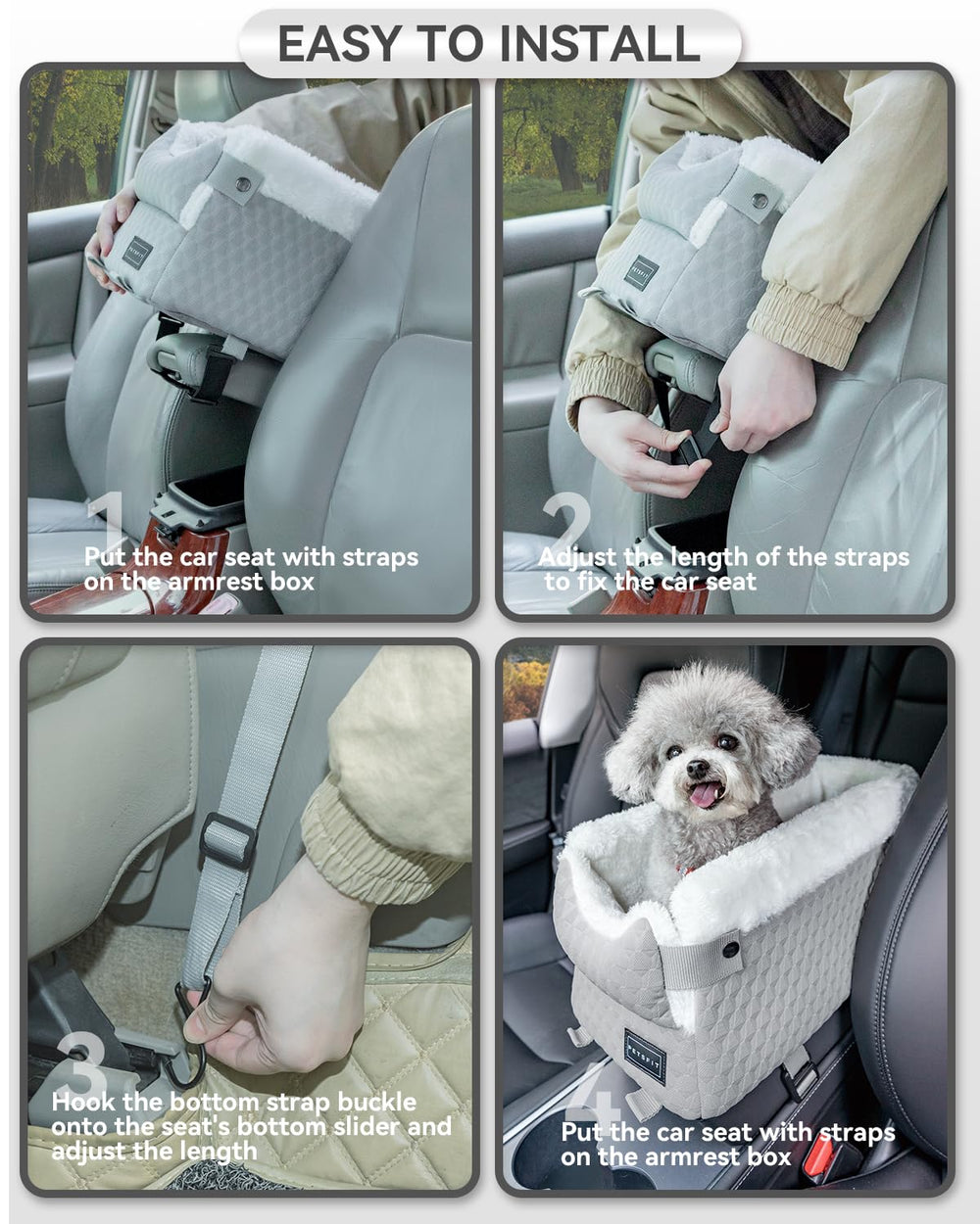 PETSFIT dog car seat washable cushion makes cleaning simple and quick