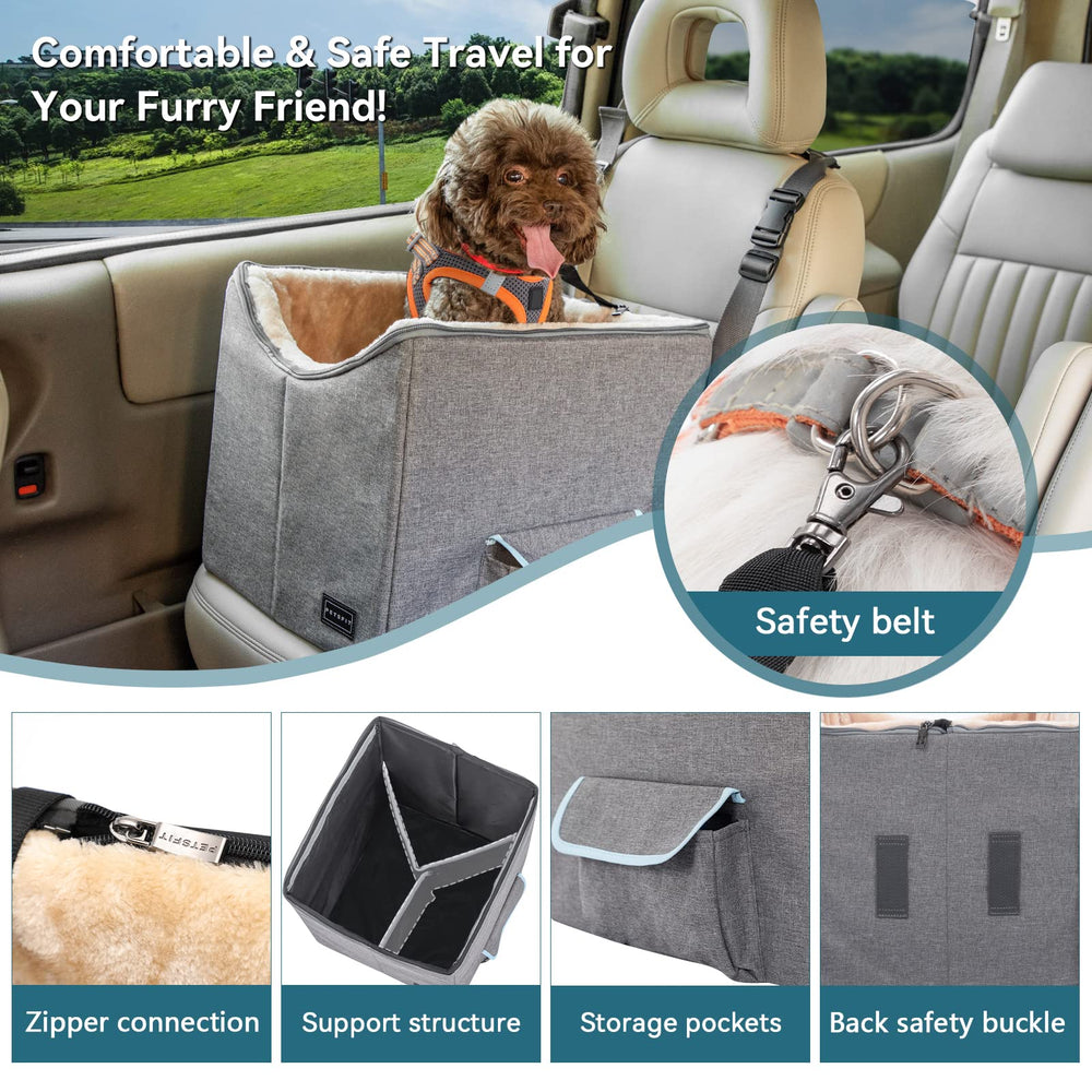 Petsfit dog car seat with window view helps nervous pups enjoy the ride.