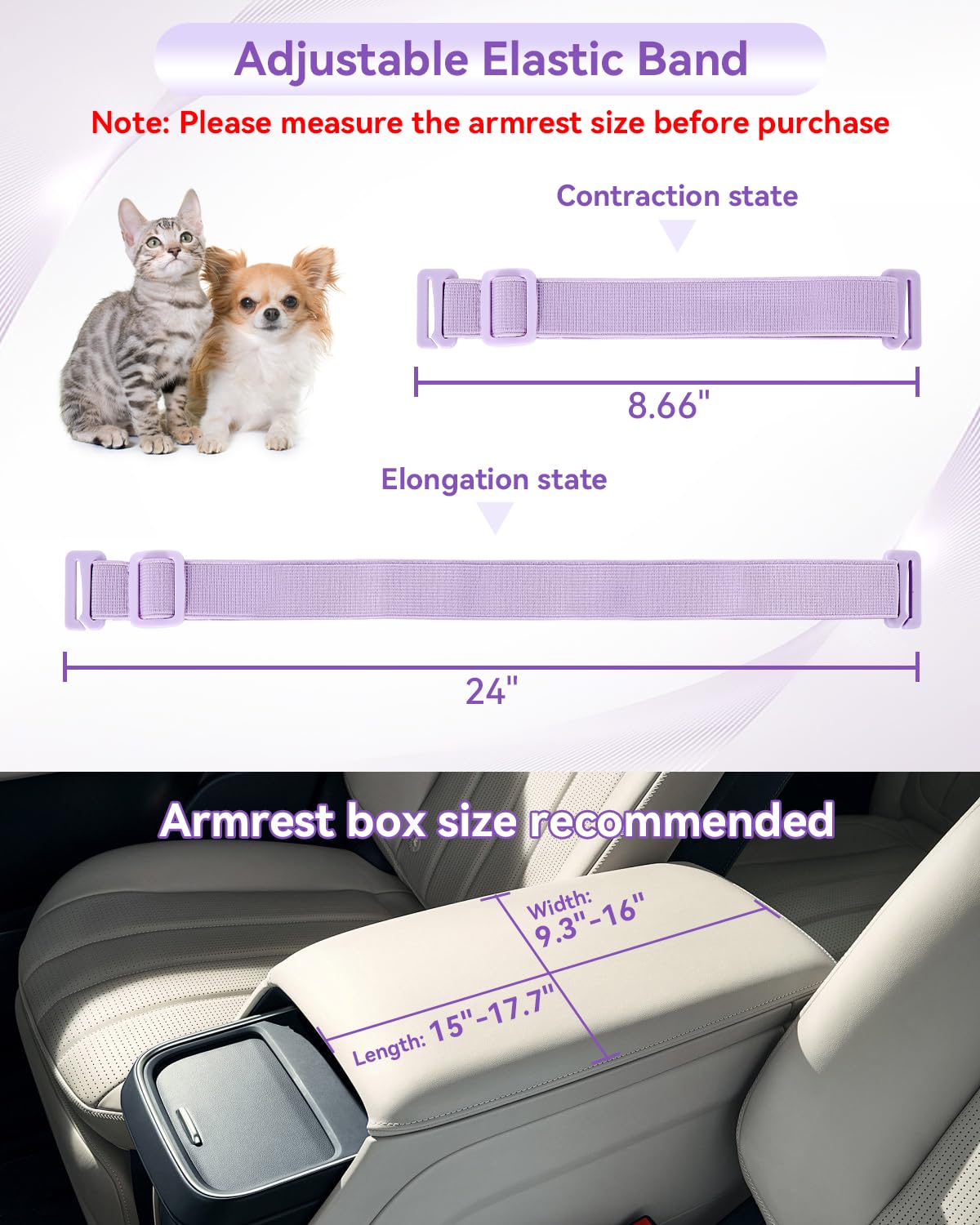 PETSFIT dog center console seat purple view shows space-saving design