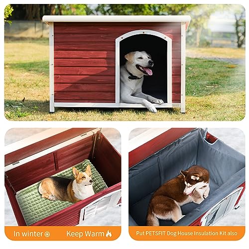 Petsfit dog house outdoor easy-clean finish for maintenance