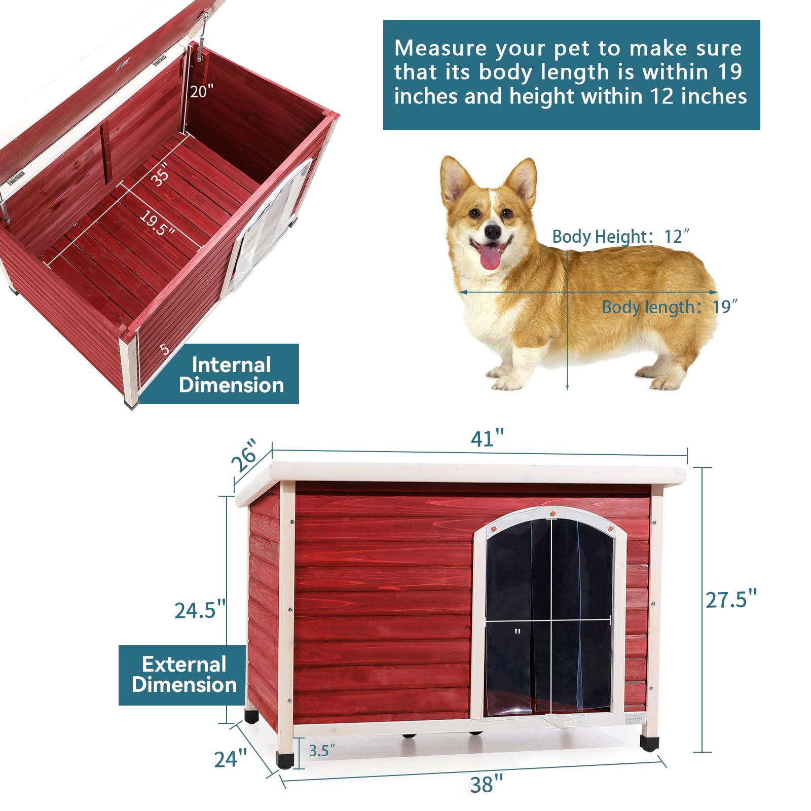Petsfit dog house outdoor interior with blankets for warmth