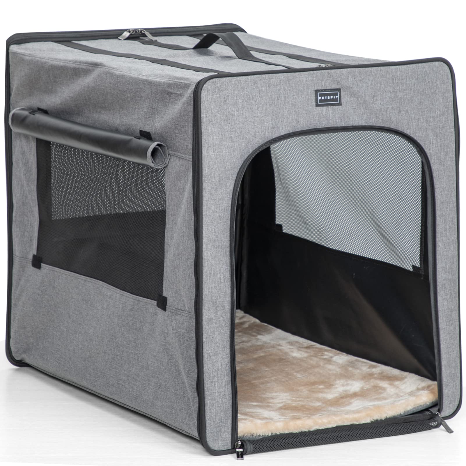 PETSFIT dog travel crate size L fits larger dogs up to 50lbs