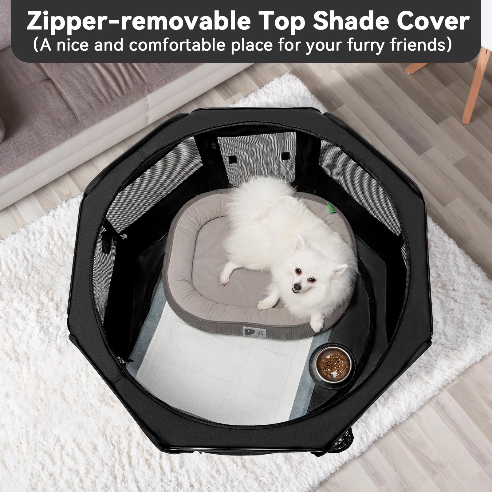 Petsfit dual zipper doors closeup for easy access and escape prevention.
