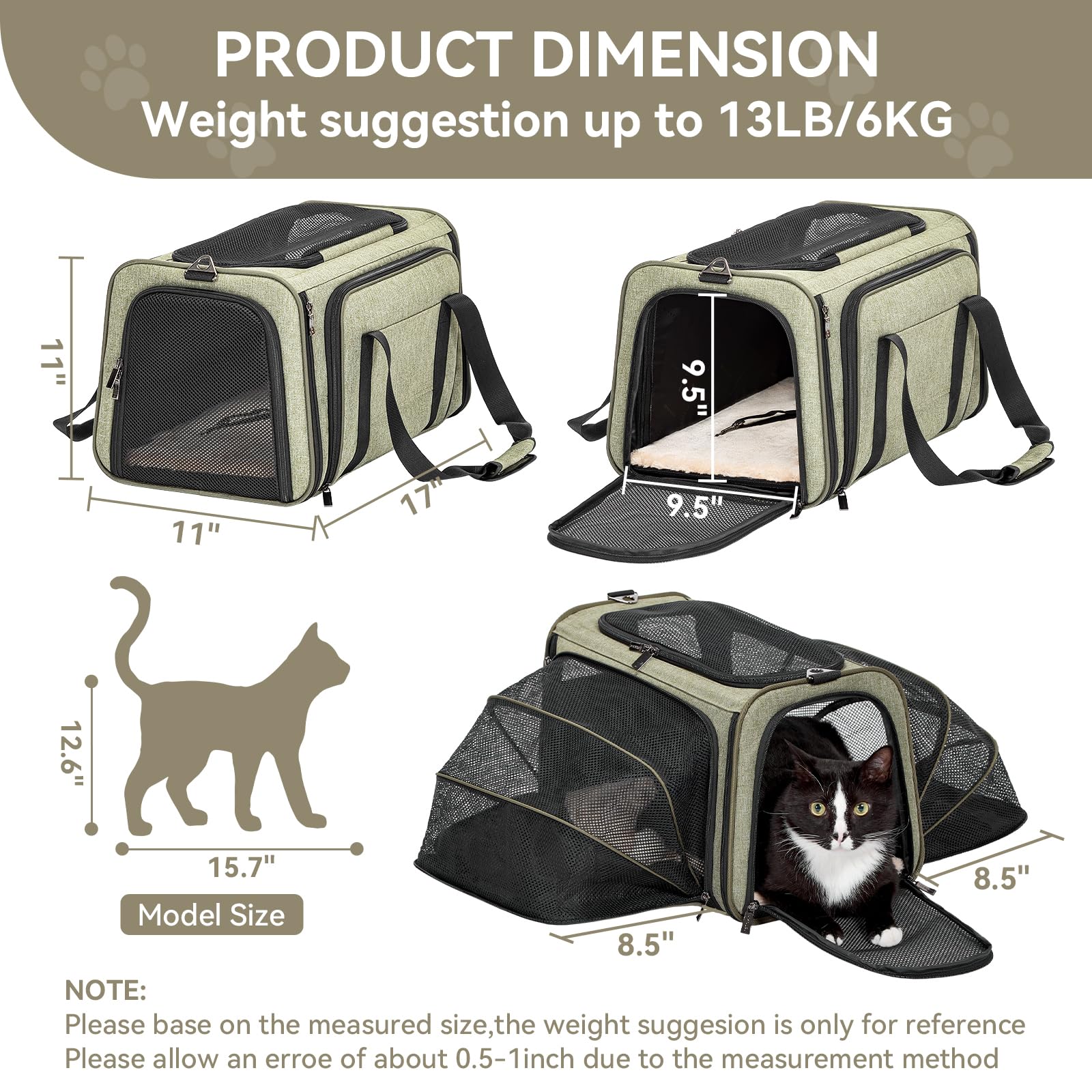 Petsfit expandable carrier expanded-space: pet comfort on flights