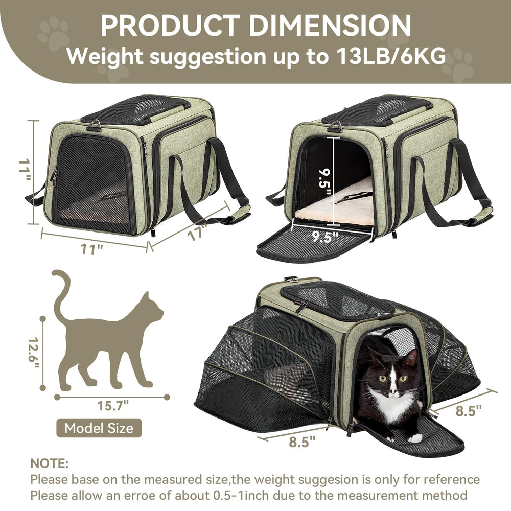 Petsfit expandable carrier expanded-space: pet comfort on flights