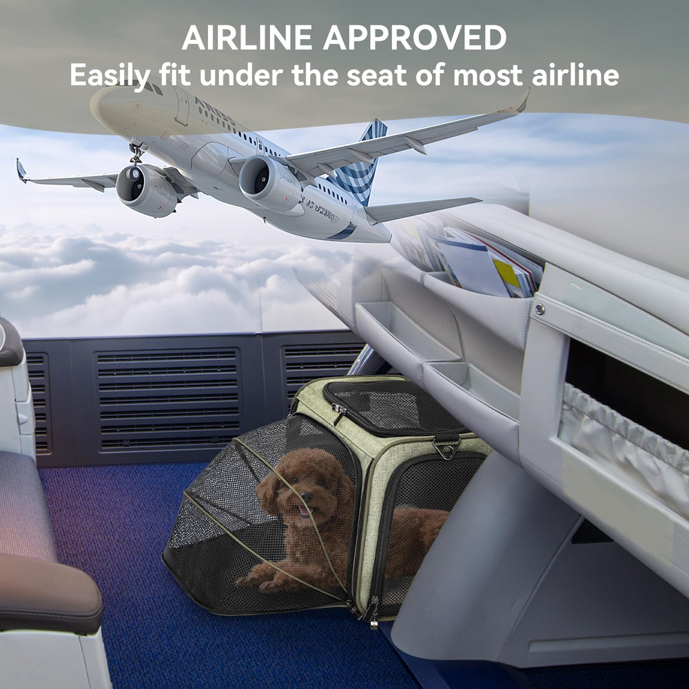 Petsfit expandable carrier travel-scene with pet inside