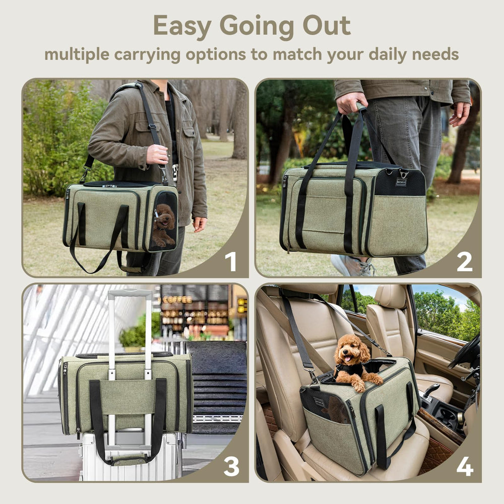 Petsfit expandable carrier ventilated-mesh for better airflow