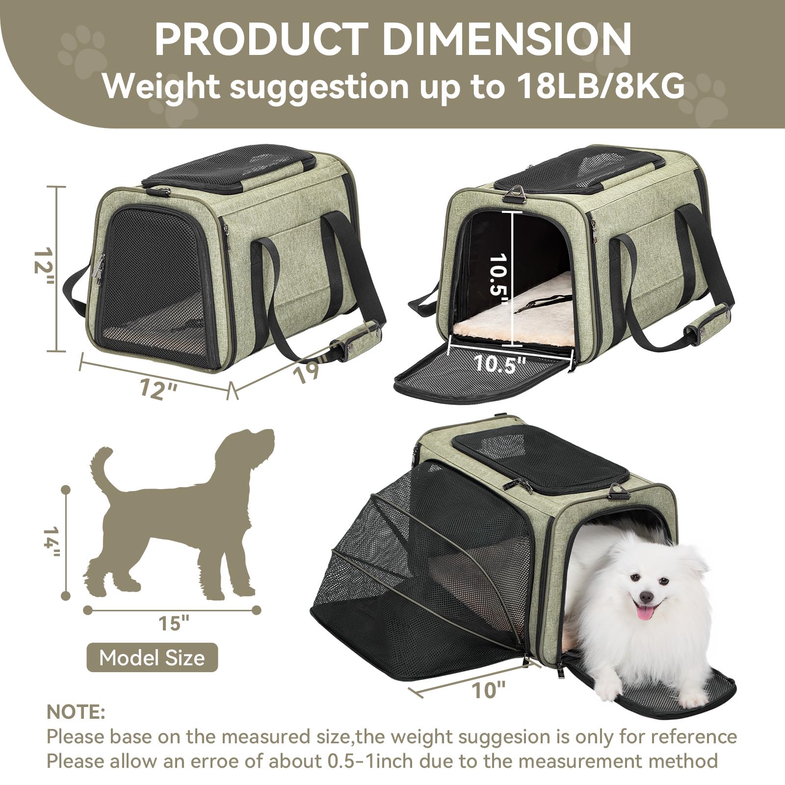Petsfit expandable cat carrier side ventilated mesh demonstrates airflow.