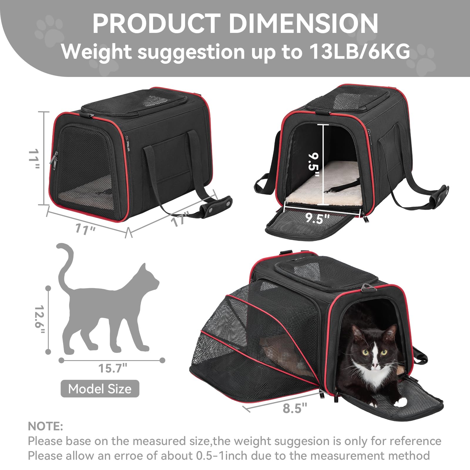 Petsfit expandable-cat-carrier-under-seat demonstrates compact under-seat suitability for air travel.