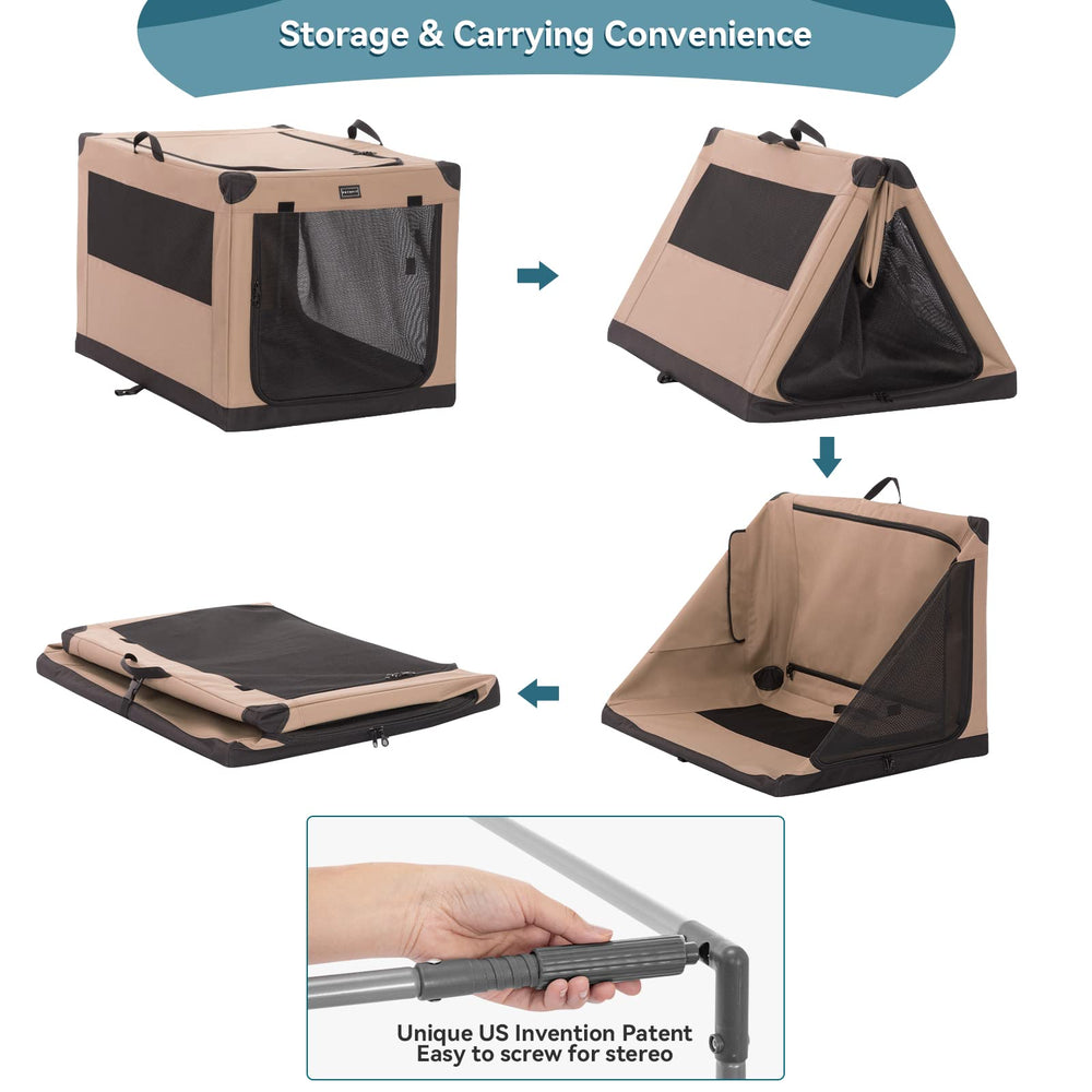 PETSFIT foldable crate travel setup for quick packing and car trips