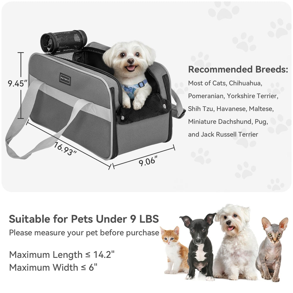 Petsfit foldable dog car seat that stows compactly when not in use.