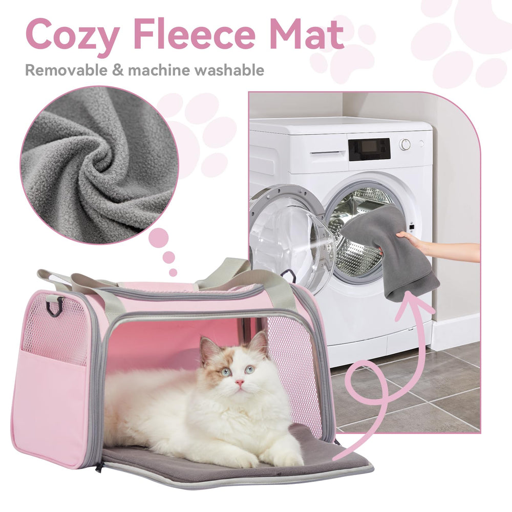 Petsfit foldable soft-sided carrier for compact storage and travel-ready use.
