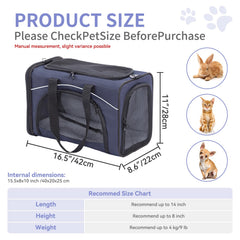 Petsfit four-ventilation-panel carrier ensures good airflow and pet visibility