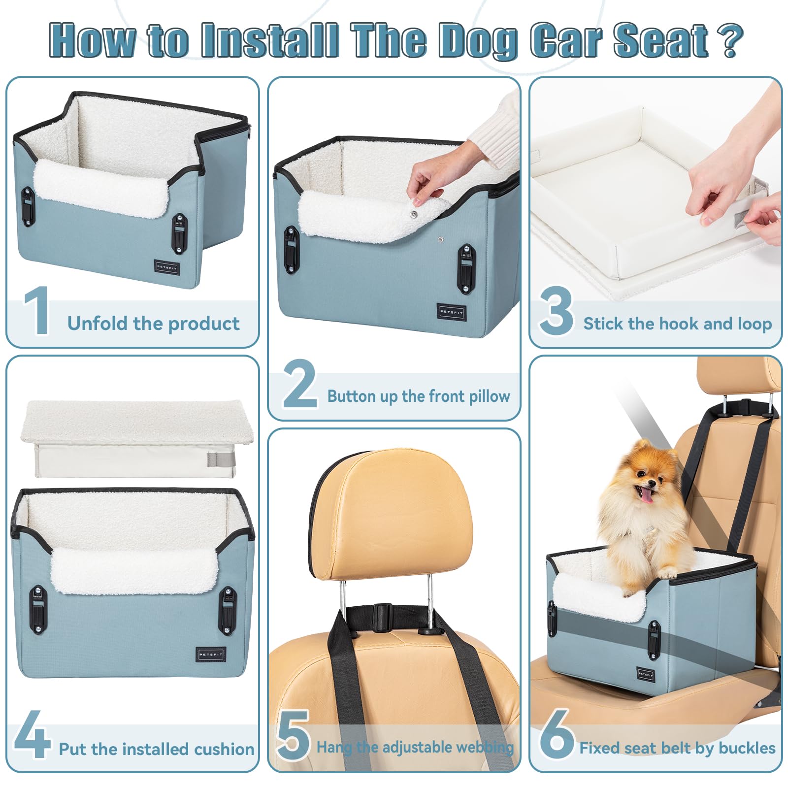 PETSFIT non-collapse frame ensures stability during bumpy road trips.