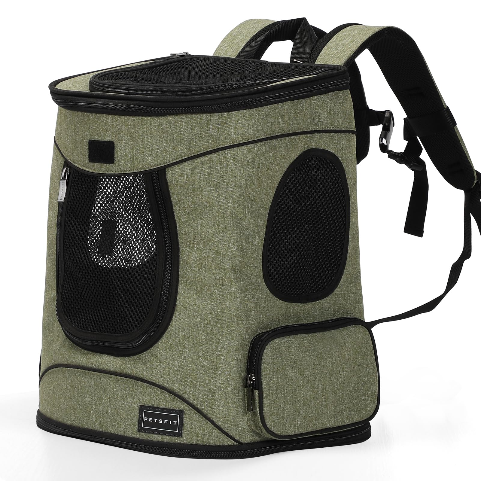Petsfit Pet Backpack Carrier upgrade waist cushion enhances fit for long trips