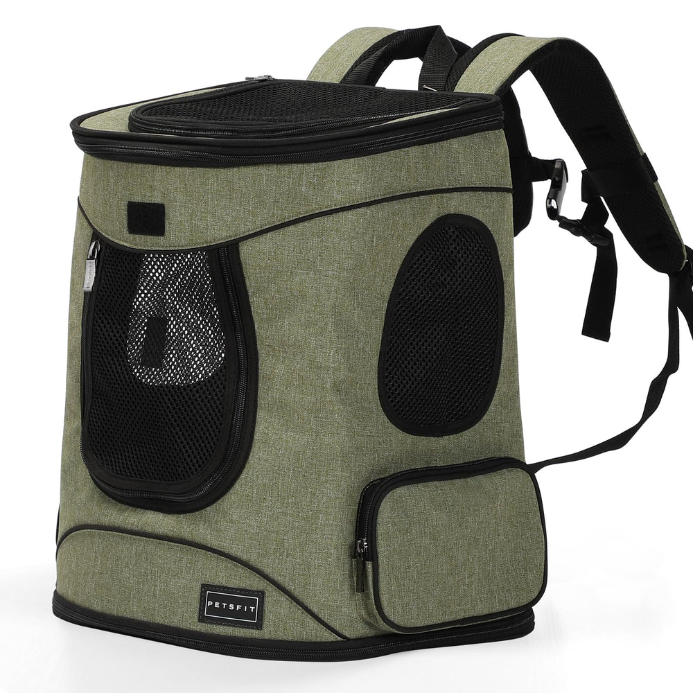 Petsfit Pet Backpack Carrier upgrade waist cushion enhances fit for long trips