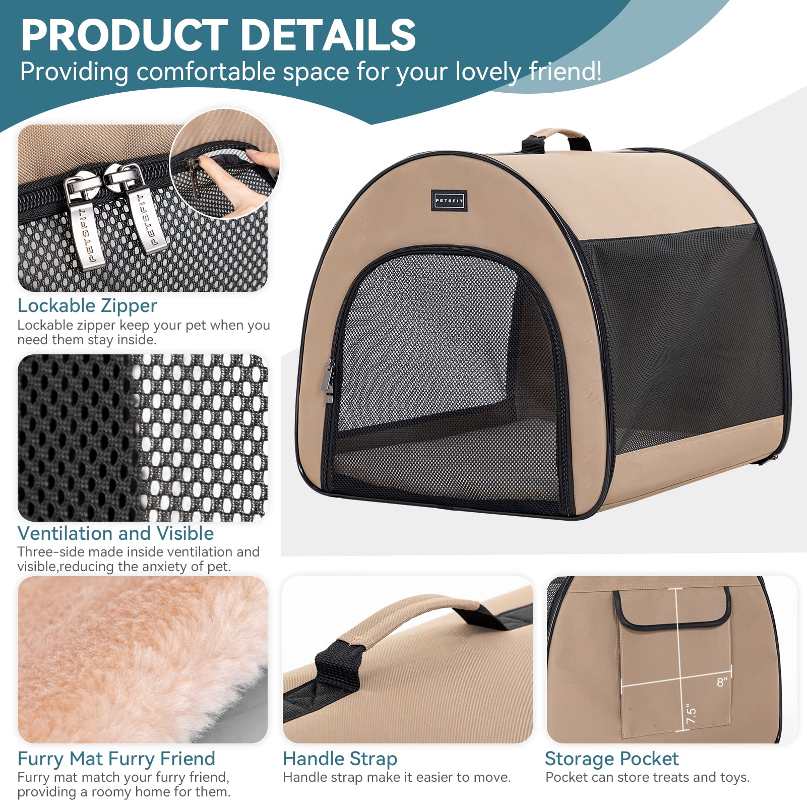 Petsfit Portable Dog Crate folded demonstrates space-saving storage after travel