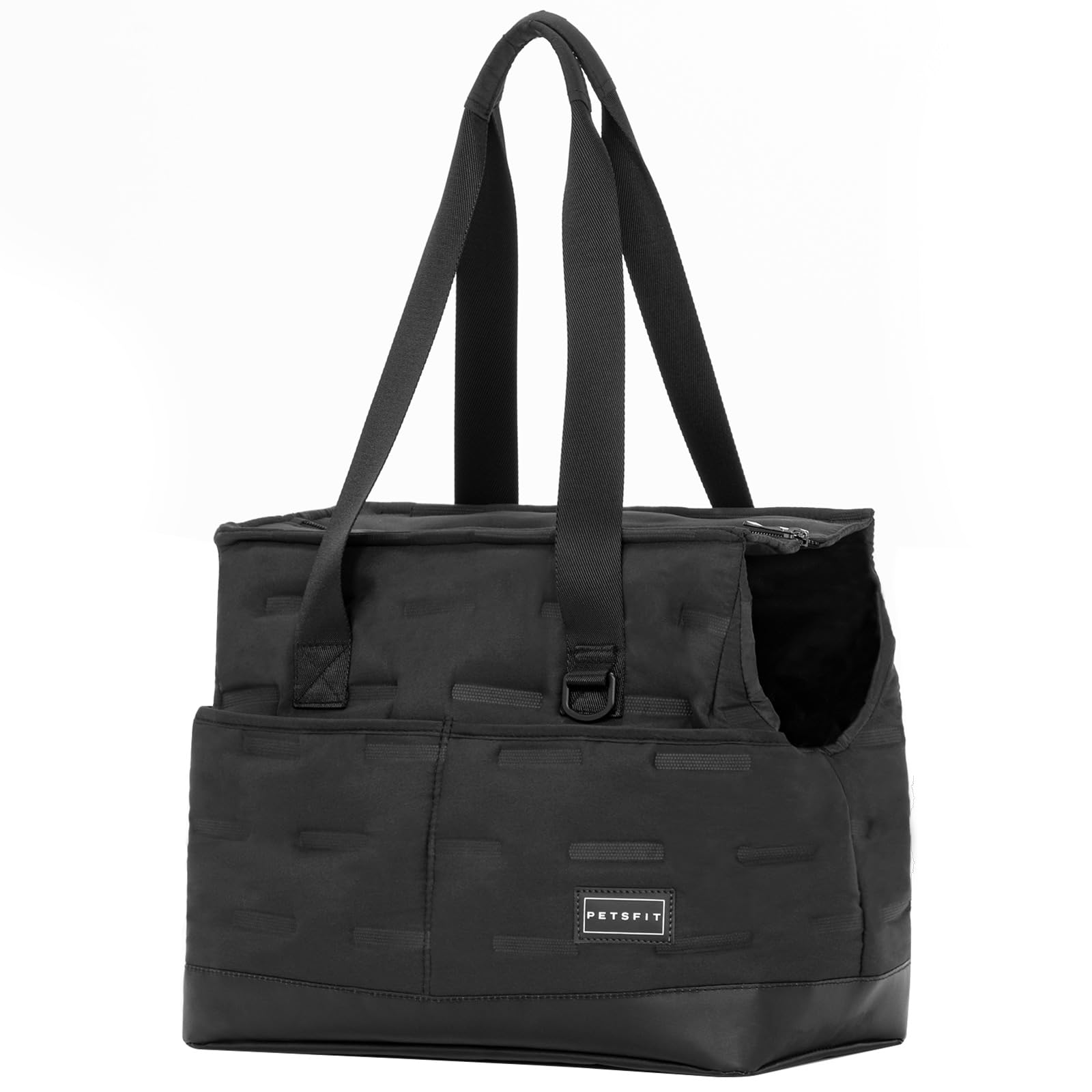 Petsfit purse carrier head-out design lets pets enjoy fresh air during strolls.
