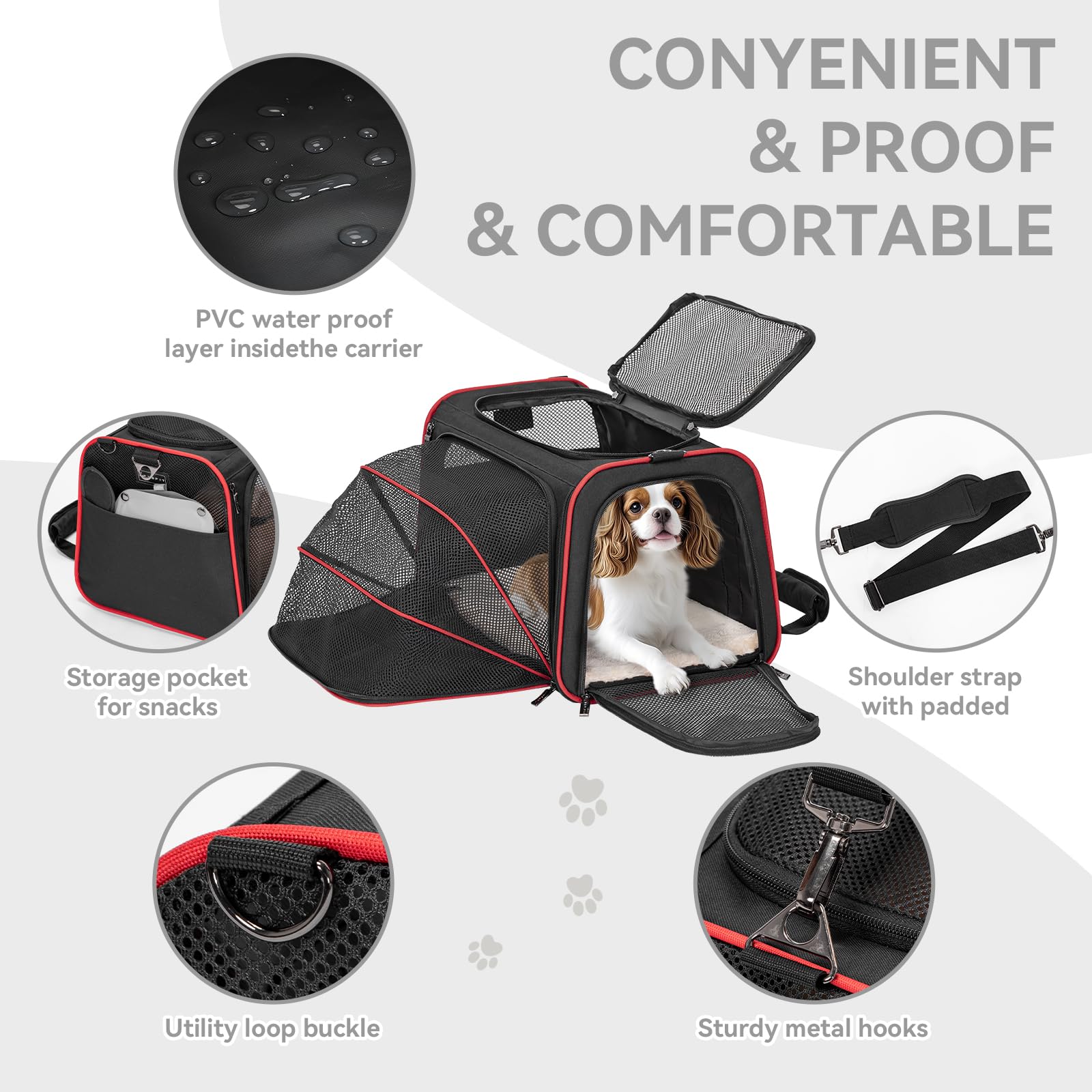 Petsfit removable-plush-mat provides cozy, washable comfort during trips.