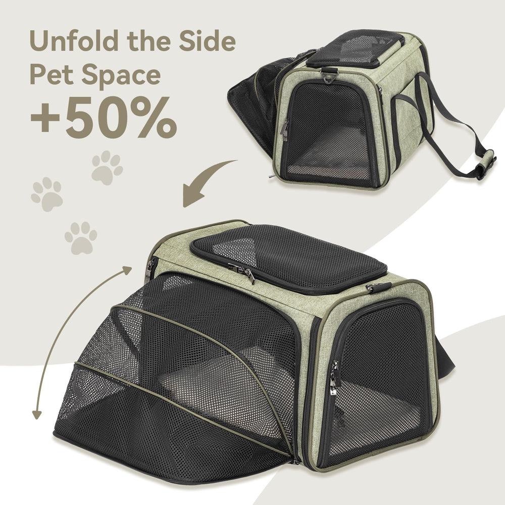 Petsfit removable plush mat inside for cozy resting during trips.
