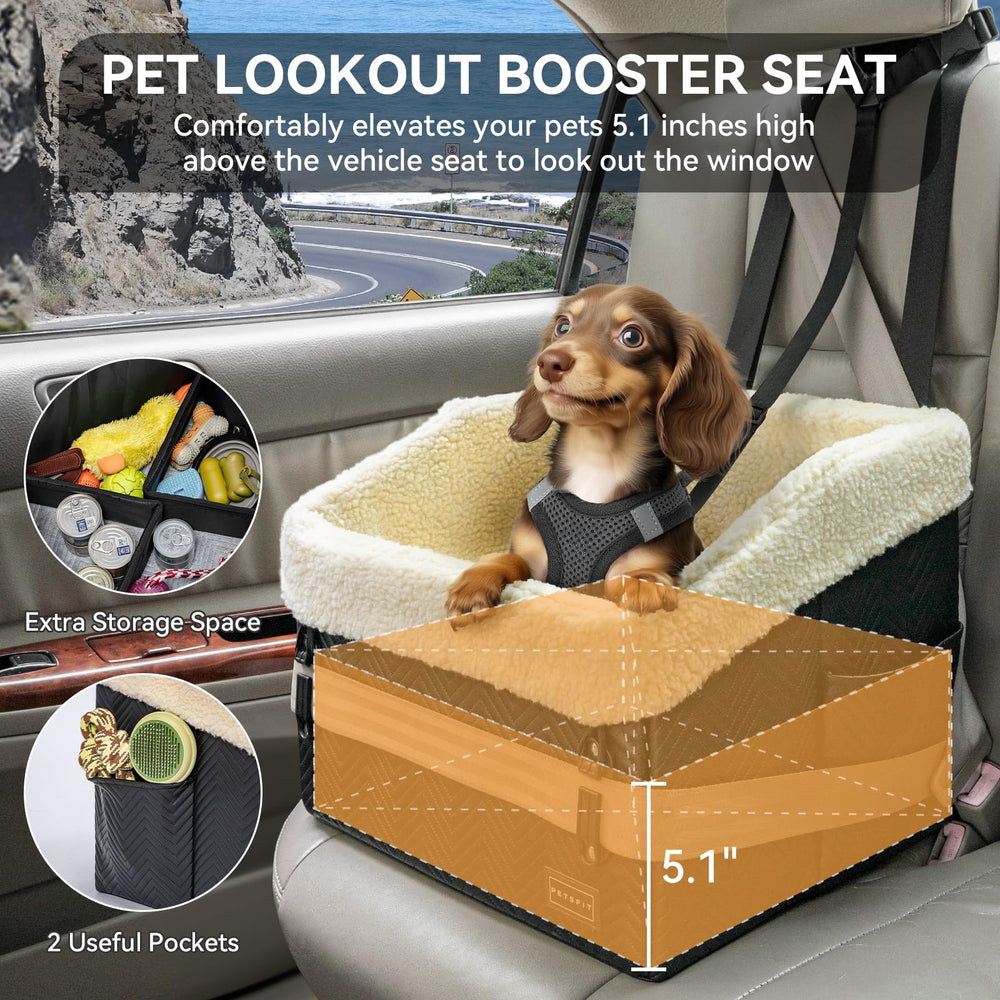 Petsfit small dog car seat folded storage demonstrates compact travel and space saving.