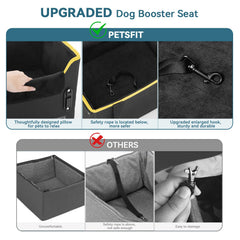 PETSFIT small dog car seat front-back fit compatible with multiple vehicle types
