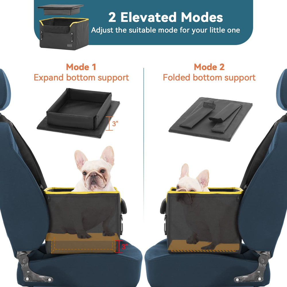 PETSFIT small dog car seat stable frame provides solid support on rough roads