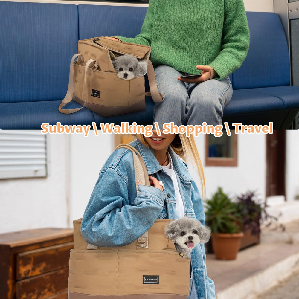 Petsfit Small Dog Carrier Purse head-out design enhances air flow and interaction