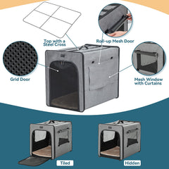 PETSFIT soft crate with waterproof base keeps interior dry