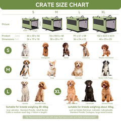 Petsfit soft dog crate green collapsible frame is lightweight for easy portability