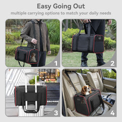 Petsfit soft-sided-carrier-durable-oxford highlights long-term use and sturdy construction.