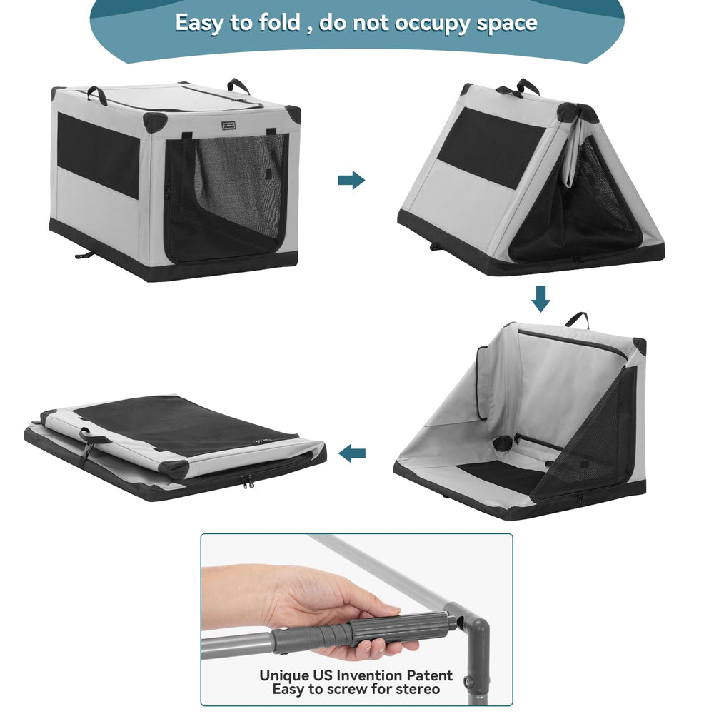 Petsfit crate with waterproof base for quick cleanup and dry interiors.