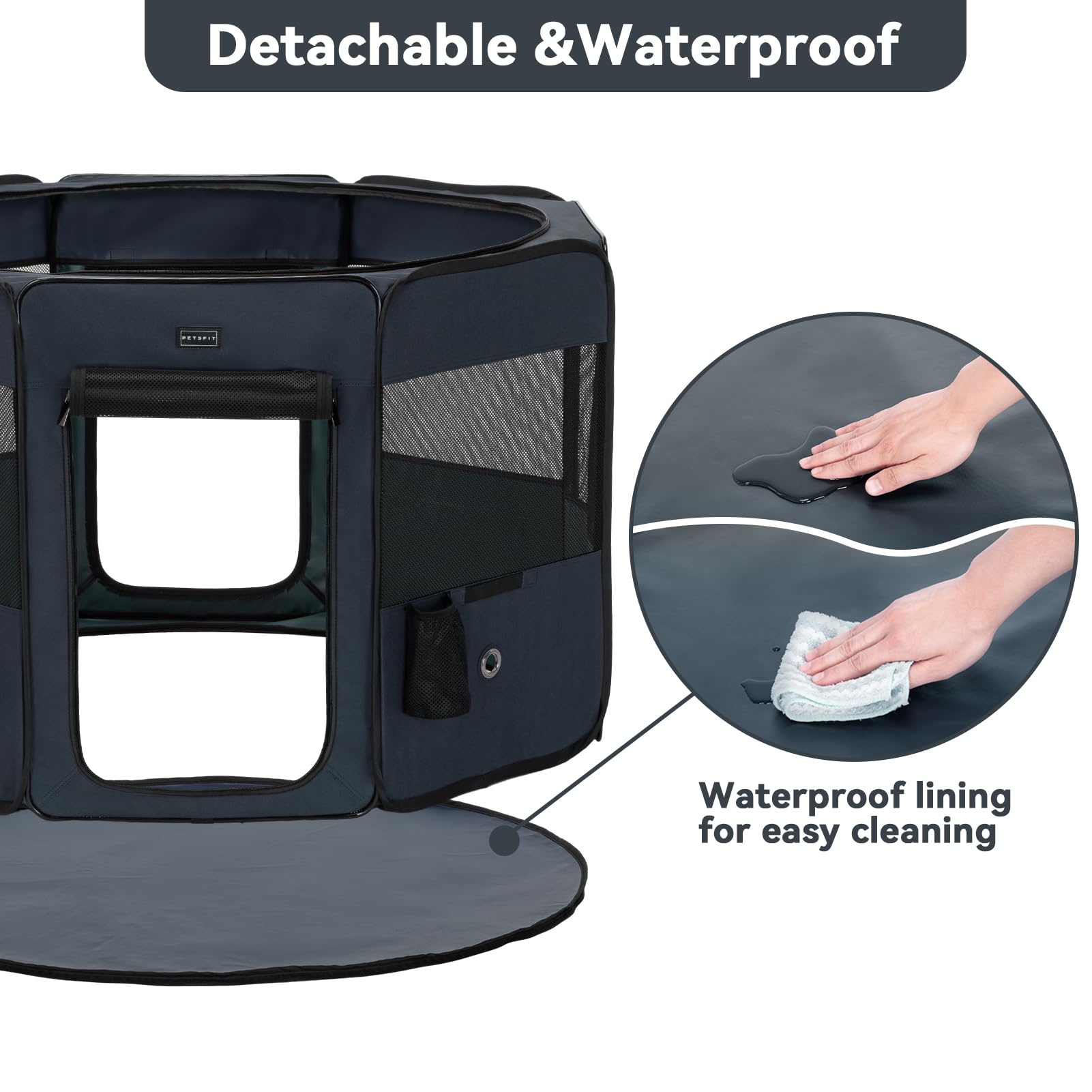 Petsfit spacious dog playpen supports large dogs with ample room to move