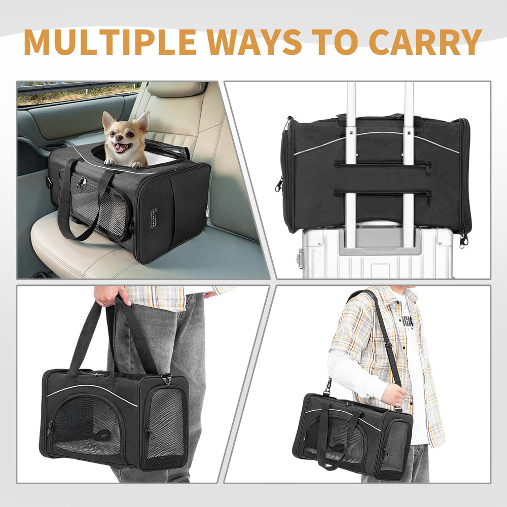 Petsfit suitcase attachment at the back simplifies luggage-assisted travel