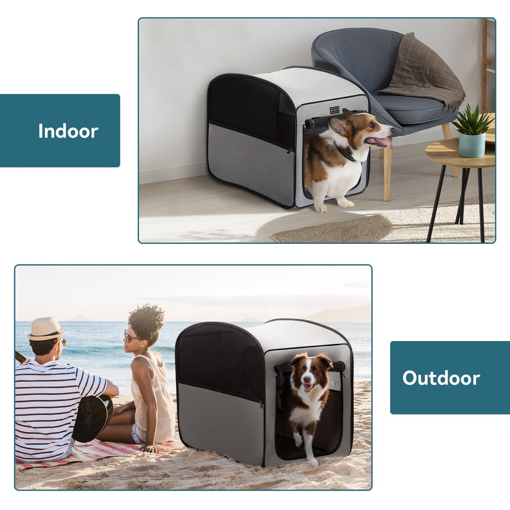 Petsfit Travel Dog Crate lightweight fabric enables effortless transport.