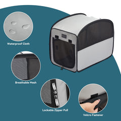 Petsfit Travel Dog Crate mesh-sides improve visibility and ventilation.