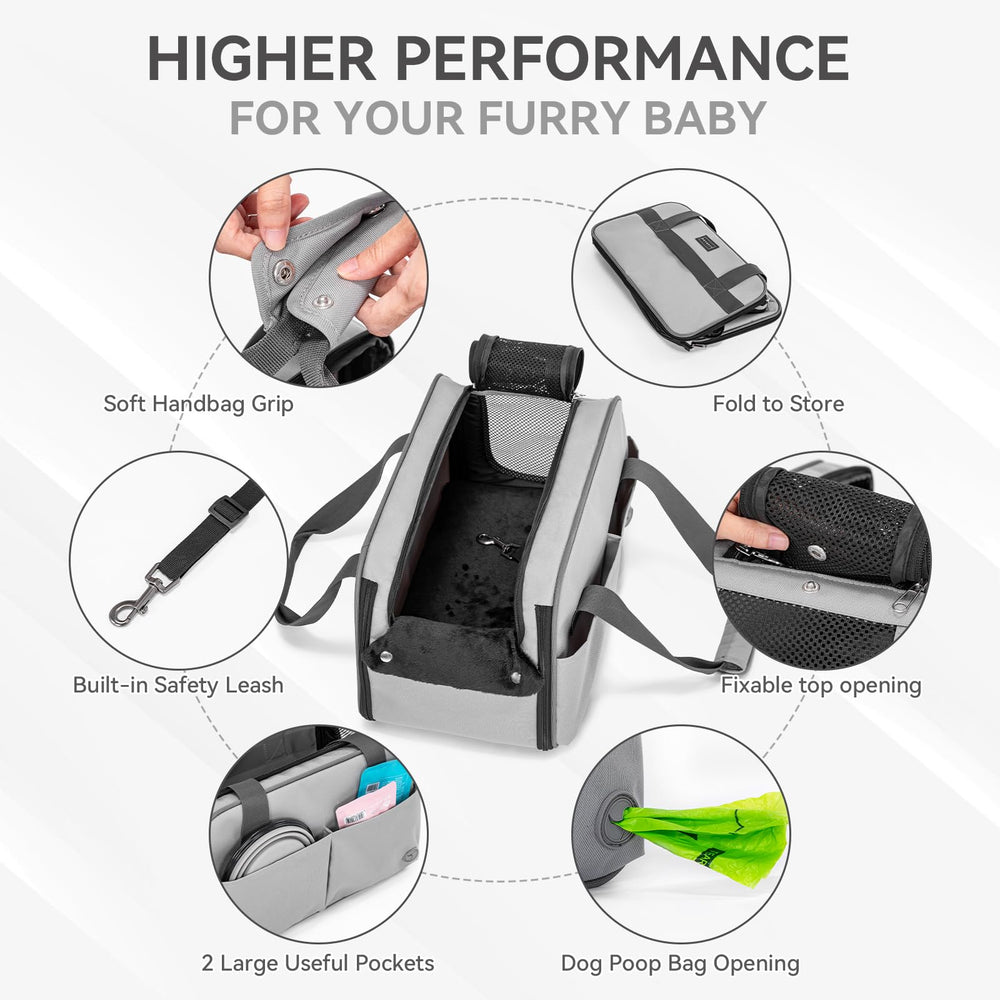 Petsfit two pockets store essentials for quick journey access.