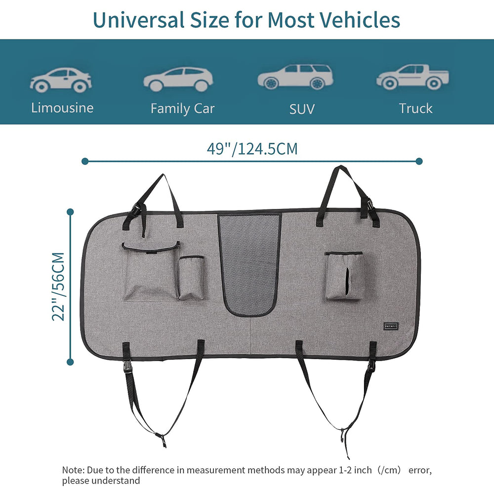 Petsfit universal dog barrier 49x22 ensures a flexible fit for many SUVs and trucks.