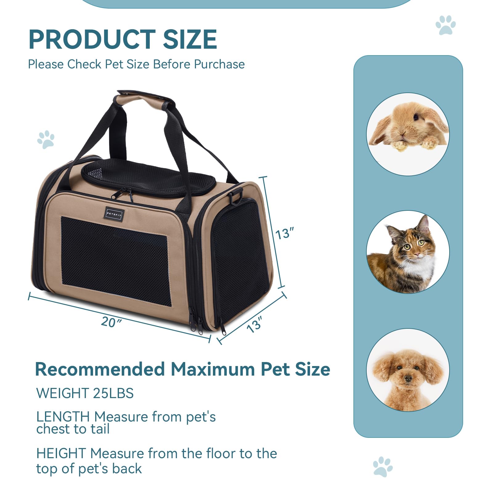 Petsfit washable-mat-removable for easy cleaning after trips