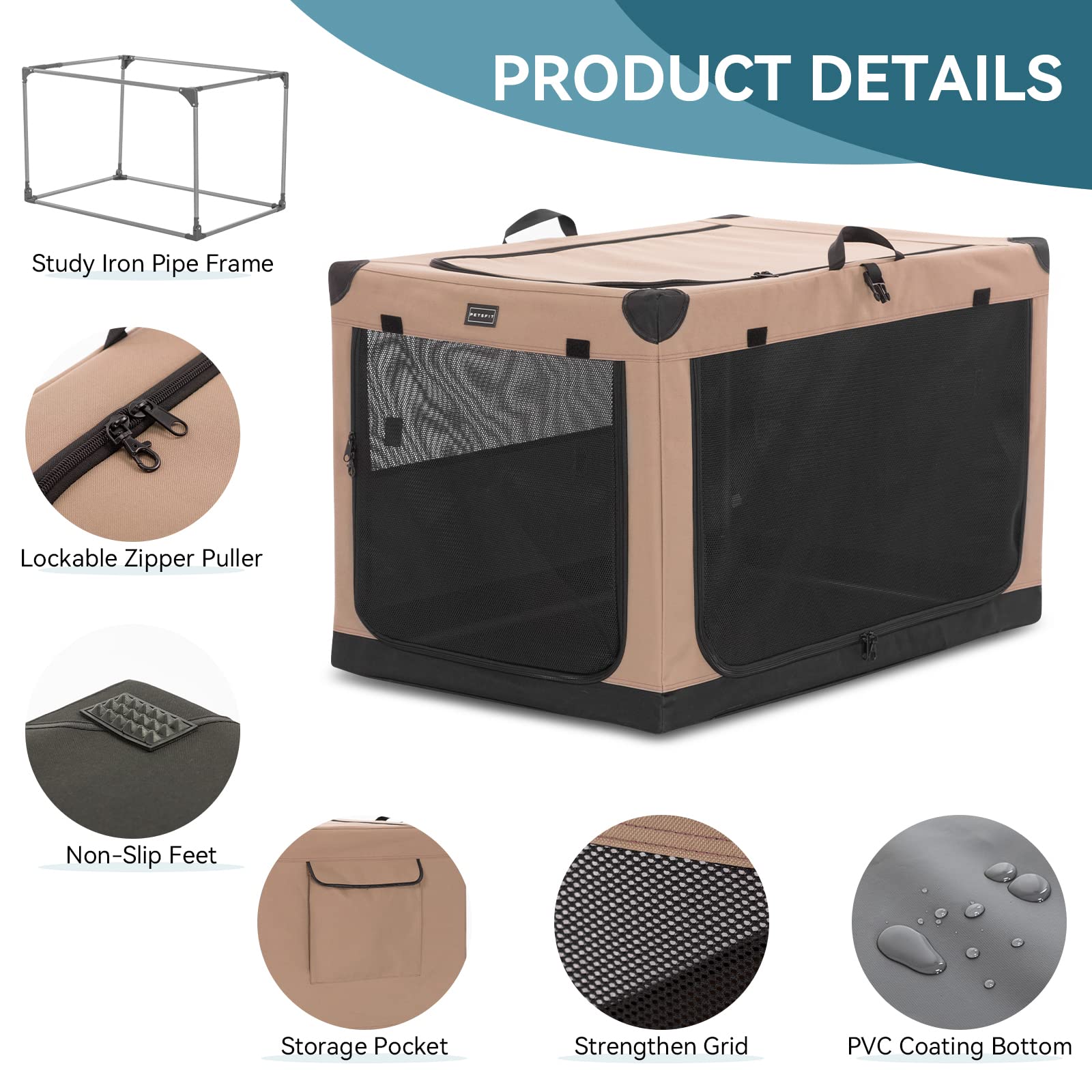PETSFIT waterproof base supports spills and easy cleaning during outdoor adventures