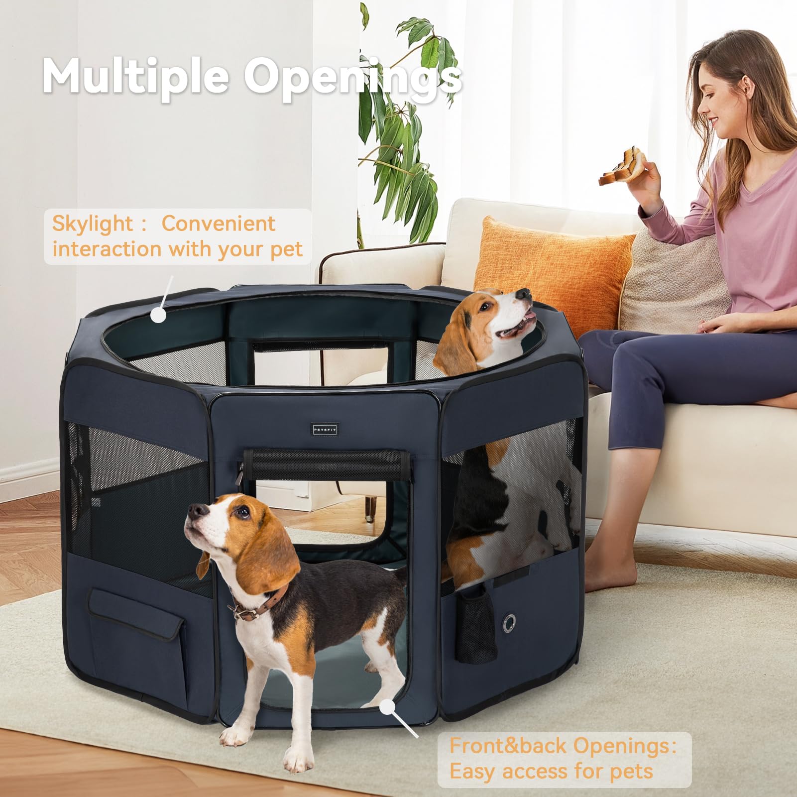 Petsfit waterproof bottom mat eases cleanup after playtime indoors or outdoors